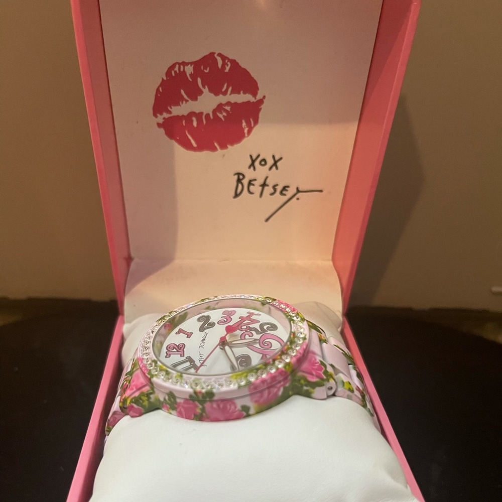 Betsey Johnson floral watch